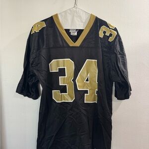 Vintage New Orleans Saints Jersey with Number 34 Ricky Williams